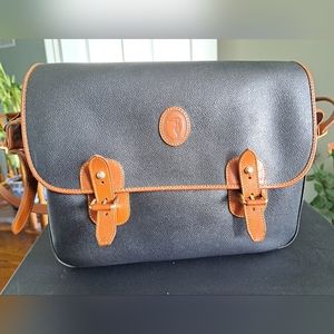 Vintage Trussardi leather messenger bag